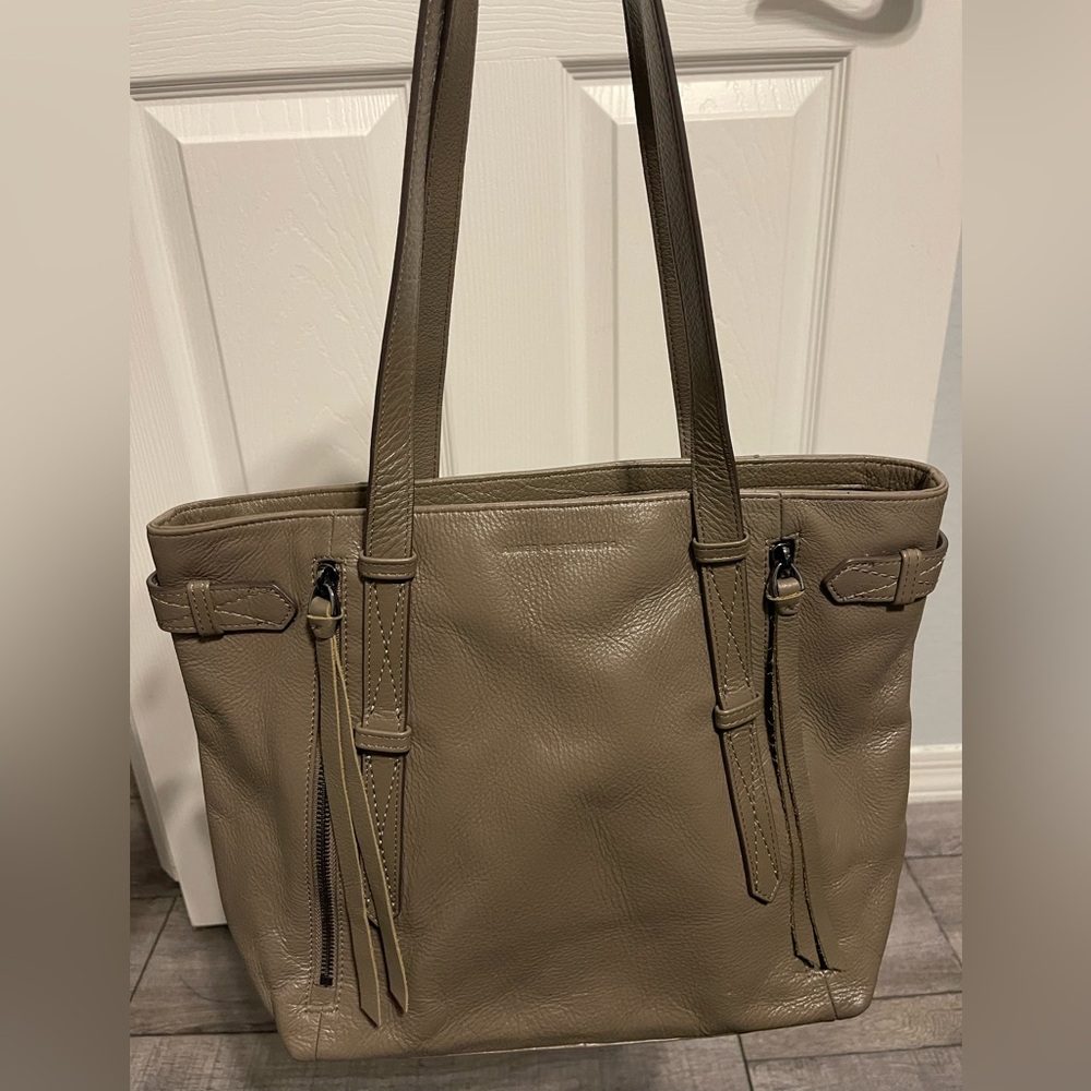 Aimee Kestenberg Taupe Leather Tote Bag